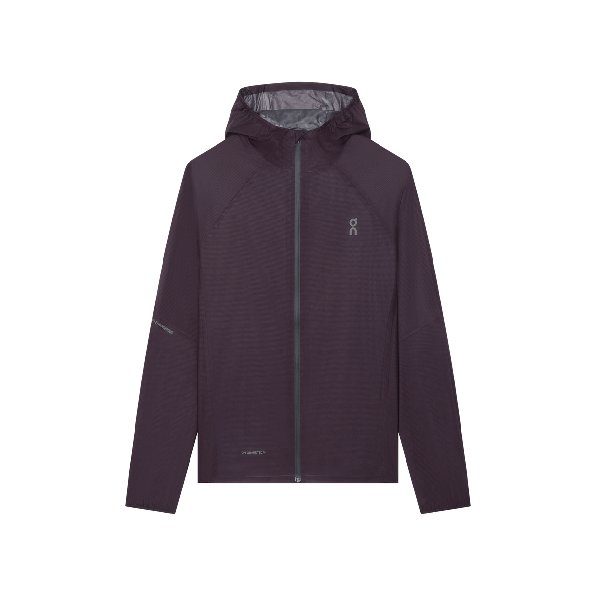Dark purple jacket with a hood on a white background - On Ultra Jacket (Women's) - Urchin