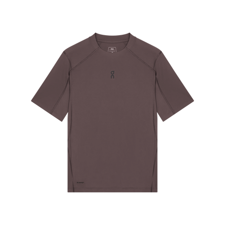 Brown t-shirt with a logo on a white background - On Trail-T Solar (Women's) - Mulberry