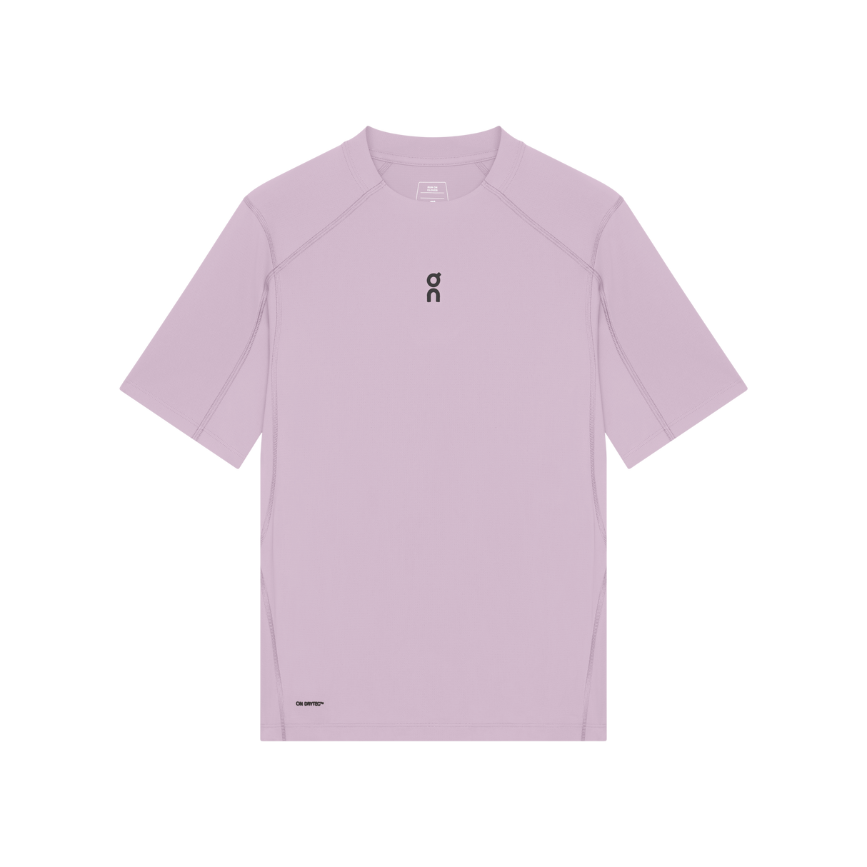 Light purple t-shirt with a small logo on a white background - On Trail-T Solar (Women's) - Foxglove