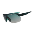 Sunglasses with black frame and green-tinted lenses on a white background - Goodr Bolt G's Sunglasses - Electric Zen Machine