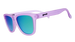 goodr LILAC IT LIKE THAT Purple sunglasses with blue gradient lenses on a white background