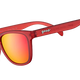 goodr PHOENIX AT A BLOODY MARY BAR Red sunglasses with yellow-tinted lenses on a white background