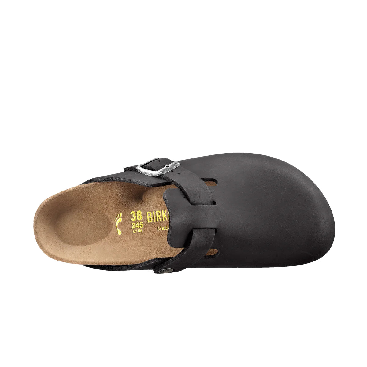 Birkenstock Boston Oiled Leather/Suede Sandal (Unisex) Black 059461 Find Your Feet Australia Hobart Launceston Tasmania