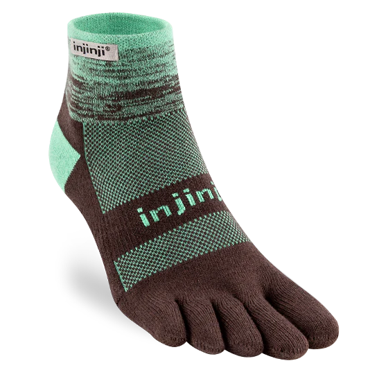 Injinji Trail 2.0 Midweight Mini-Crew Toesocks (Unisex) - Mint