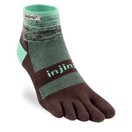 Injinji Trail 2.0 Midweight Mini-Crew Toesocks (Unisex) - Mint
