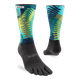 Injinji Spectrum Trail Midweight Crew Socks (Unisex) - Jungle