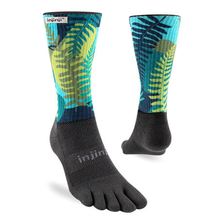 Injinji Spectrum Trail Midweight Crew Socks (Unisex) - Jungle