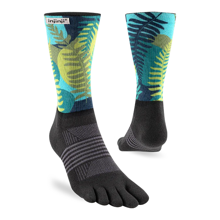Injinji Spectrum Trail Midweight Crew Toesocks (Women's) - Jungle