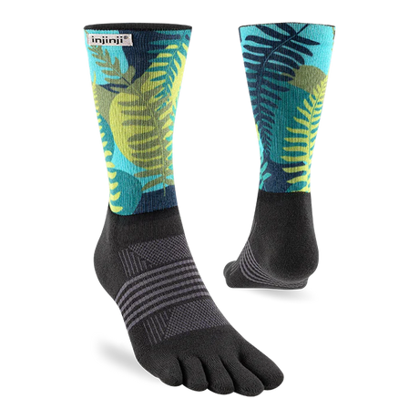 Injinji Spectrum Trail Midweight Crew Toesocks (Women's) - Jungle