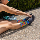 Injinji Spectrum Trail Midweight Crew Toesocks (Women's) - Verdure