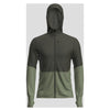 Green and gray hoodie with a transparent background - Icebreaker Merino Blend 200 Realfleece Descender Long Sleeve Zip Hoodie (Men's) - Dark Loden/Lichen