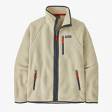 Patagonia Retro Pile Fleece Jacket (Men's) - Pelican w/Smolder Blue