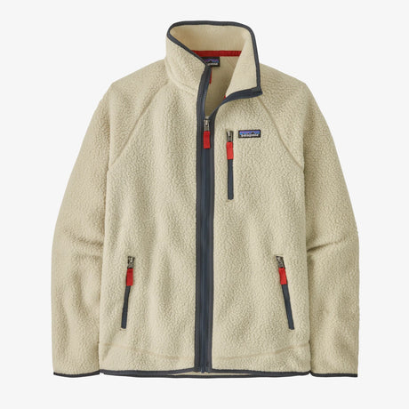Patagonia Retro Pile Fleece Jacket (Men's) - Pelican w/Smolder Blue