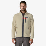 Patagonia Retro Pile Fleece Jacket (Men's) - Pelican w/Smolder Blue