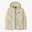 Patagonia Retro Pile Fleece Hoody (Women's) - Natural w/Ellwood Green - Beige - Cream - White