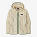 Patagonia Retro Pile Fleece Hoody (Women's) - Natural w/Ellwood Green - Beige - Cream - White