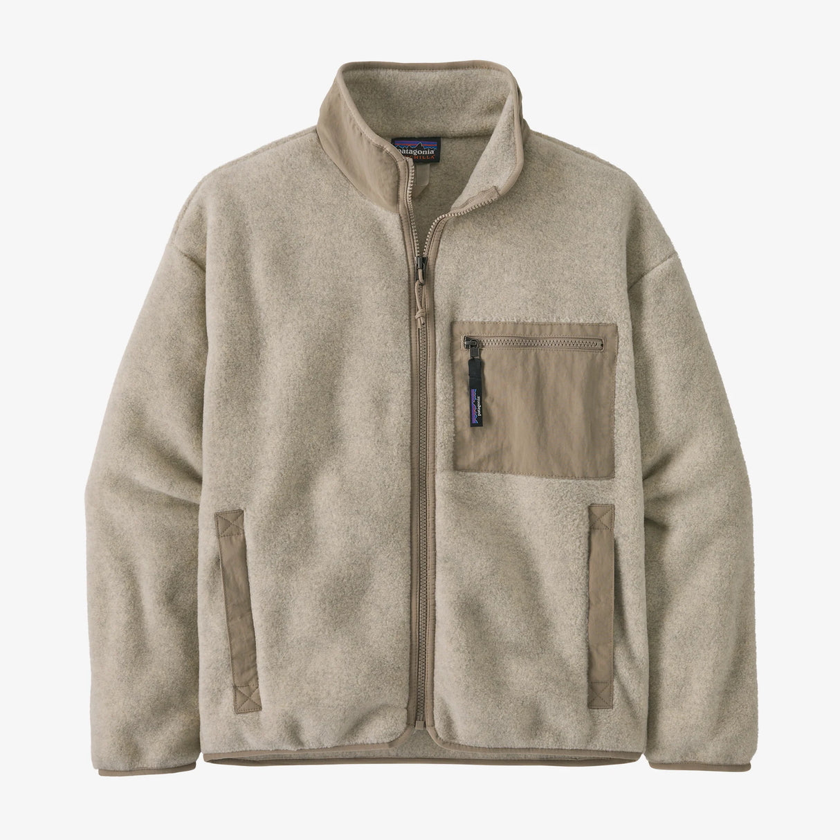 Patagonia Synchilla Fleece Jacket (Women's) - Oatmeal Heather w/Seabird Grey