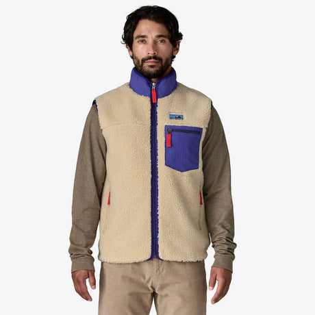 Patagonia Classic Retro-X Fleece Vest (Men's) - Dark Natural - Beige - Cream - Blue - Red