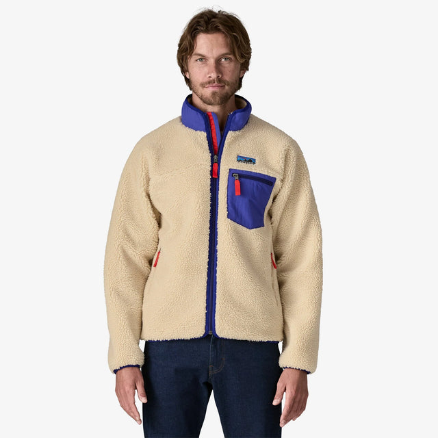 Patagonia Classic Retro-X Fleece Jacket (Men's) - Dark Natural - Beige - Cream - Blue - Red