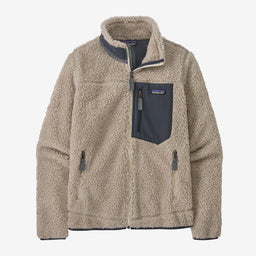 Patagonia Classic Retro-X Jacket (Women's) Natural w/ Smolder Blue - Find Your Feet Australia Hobart Launceston Tasmania