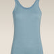 Blue tank top on a beige background - Icebreaker Merino 150 Siren Tank (Women's) - Flint Blue