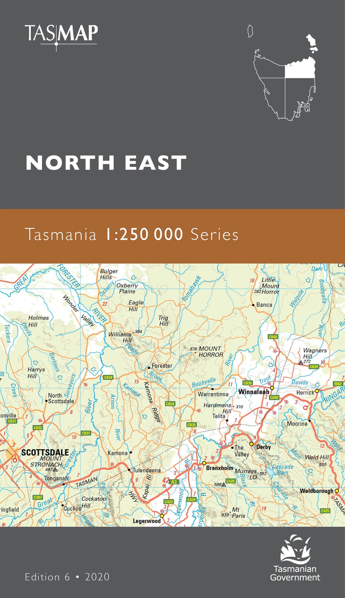  - Tasmap 1:250000 Topographic Maps - North East