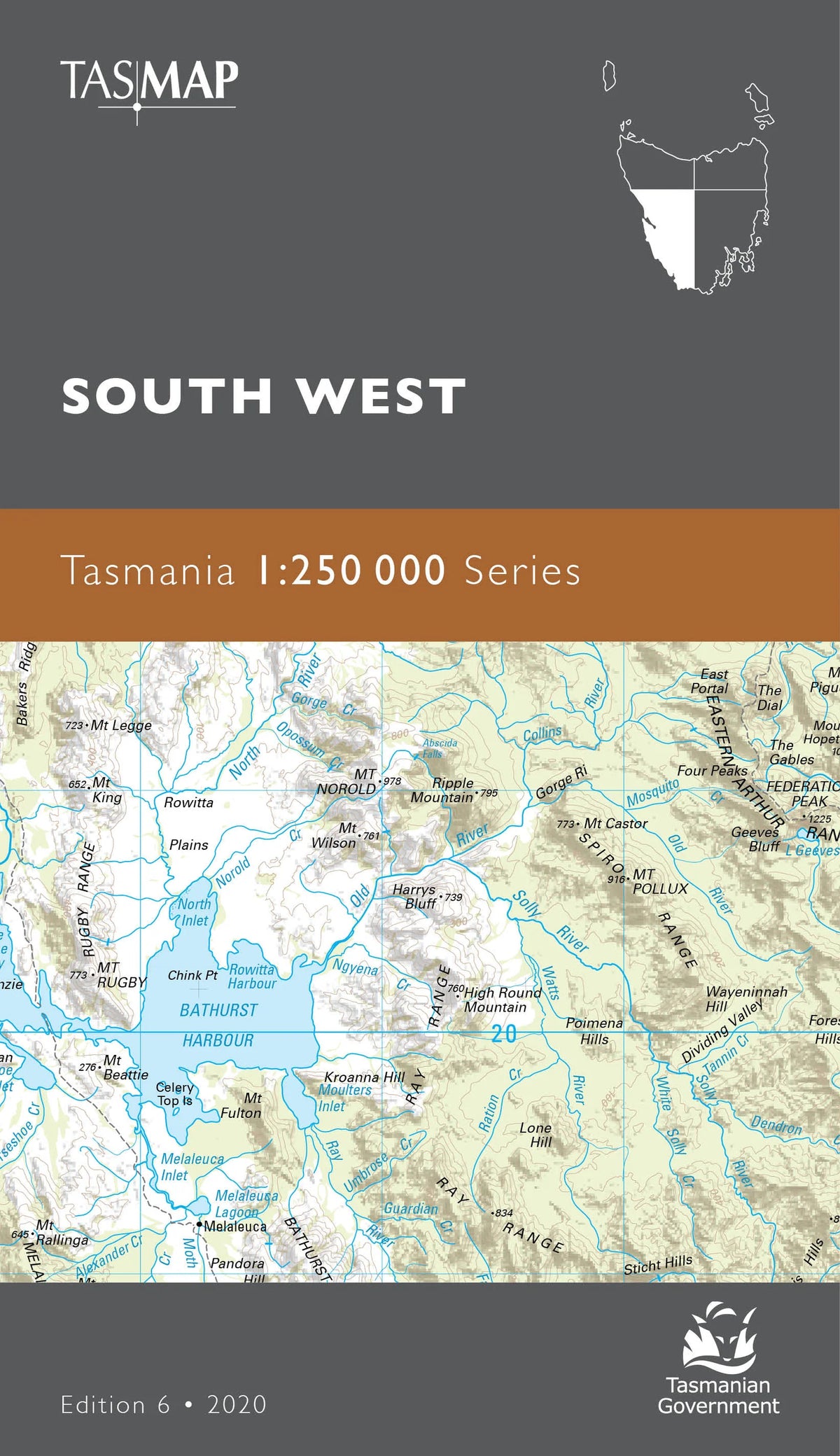  - Tasmap 1:250000 Topographic Maps - South West