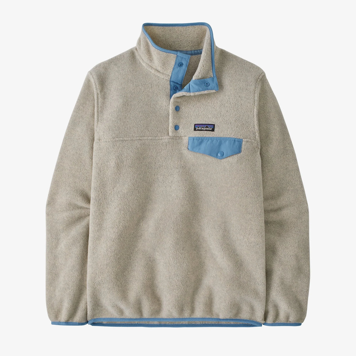 Patagonia Lightweight Synchilla Snap-T Fleece Pullover (Women's) - Oatmeal Heather w/Shore Blue
