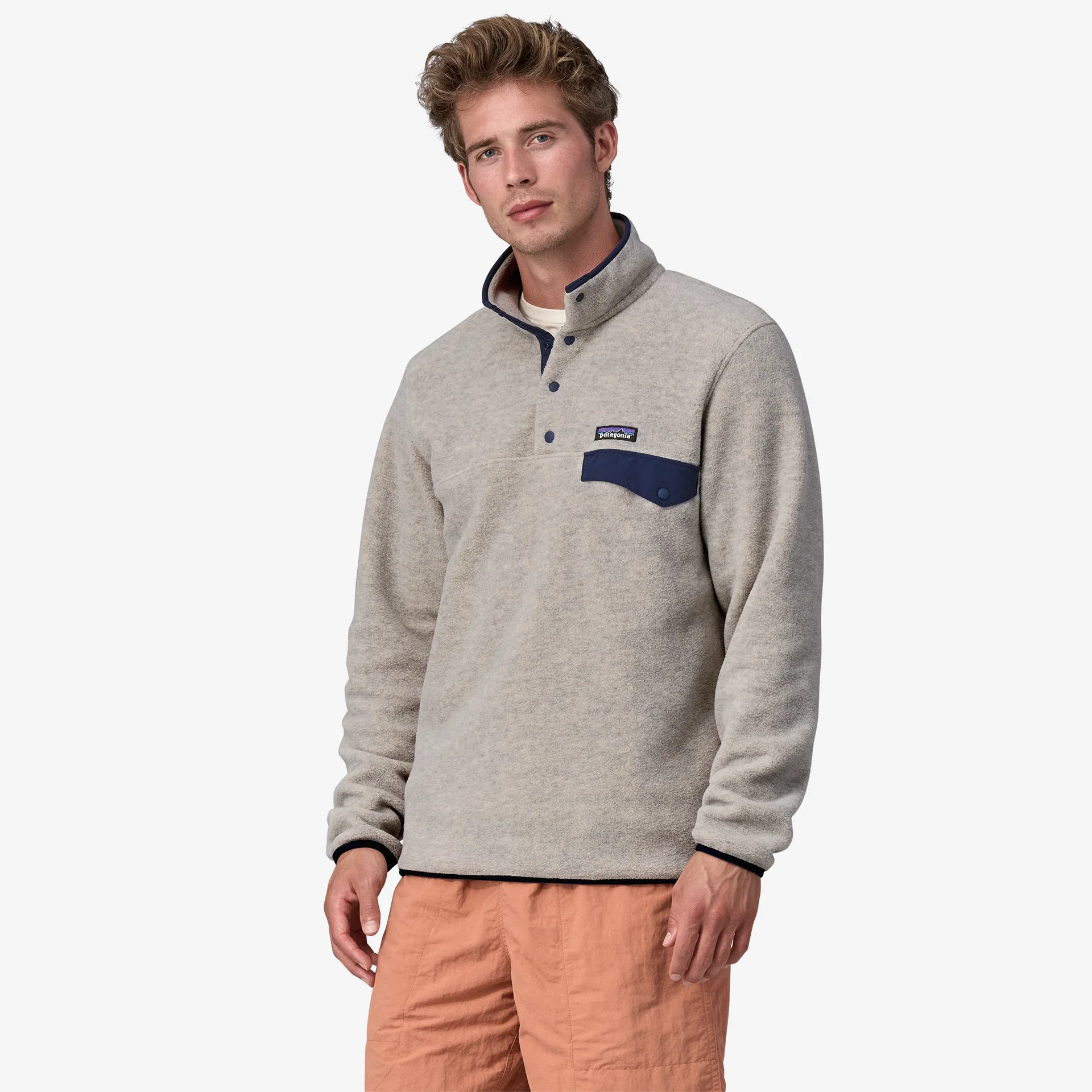 Patagonia Lightweight Synchilla Snap-T Pullover (Men's) - Oatmeal Heather - Find Your Feet Australia Hobart Launceston Tasmania