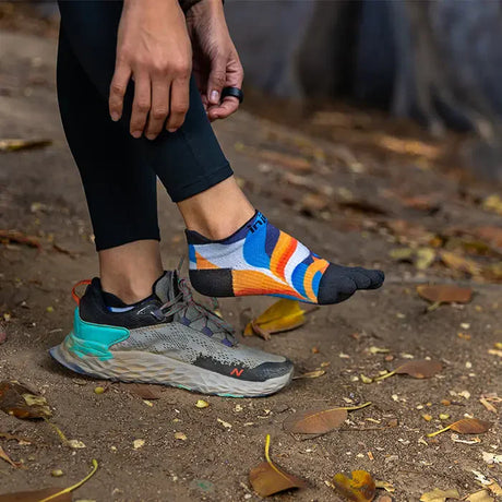 Injinji Spectrum Run Lightweight No-Show Toesocks (Women's) - Botanic