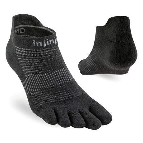 Injinji Run Original Weight No-Show Toesocks (Unisex) - Black - Find Your Feet Australia Hobart Launceston Tasmania