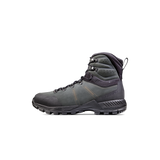 A dark gray and black mid-cut hiking boot shown in a side profile view against a plain white background. - Mammut Mercury Tour II High GORE-TEX (Men's) - Black/Black
