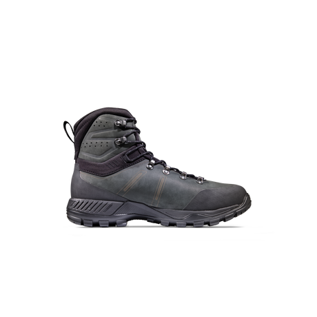 A dark gray and black mid-cut hiking boot shown from the side against a plain white background. - Mammut Mercury Tour II High GORE-TEX (Men's) - Black/Black