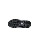 A single rugged black shoe sole shown from a top-down view on a plain white background, featuring a small yellow Vibram logo. - Mammut Nova Tour II High GORE-TEX Boots (Women's) - Oak/Bark