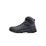 A dark gray Mammut mid-height hiking boot shown in a side profile view against a plain white background. - Mammut Mercury IV Mid GORE-TEX (Men's) - Dark Titanium/Black