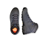 A pair of dark gray Mammut hiking boots shown from the top and side views against a plain white background. - Mammut Mercury IV Mid GORE-TEX (Men's) - Dark Titanium/Black