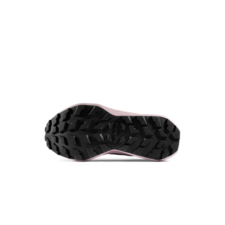 Close-up of a shoe sole with tread pattern on a black background - Mammut Aenergy Hike Low GORE-TEX Shoes (Women's) - Marine/Dark Alpine Calamint