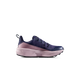 A single athletic sneaker shown in profile against a solid white background. The shoe features a dark navy blue upper with a dusty pink midsole and heel section, black laces, and a black outsole. - Mammut Aenergy Hike Low GORE-TEX Shoes (Women's) - Marine/Dark Alpine Calamint