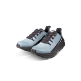 A pair of light blue and black trail running shoes shown from a three-quarters angle on a clean white background. - Mammut Aenergy Hike Low GORE-TEX (Men's) - Strata/Black