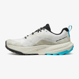 White running shoe with blue sole on a white background - SCARPA Golden Gate LT (Men's) - White/Azure