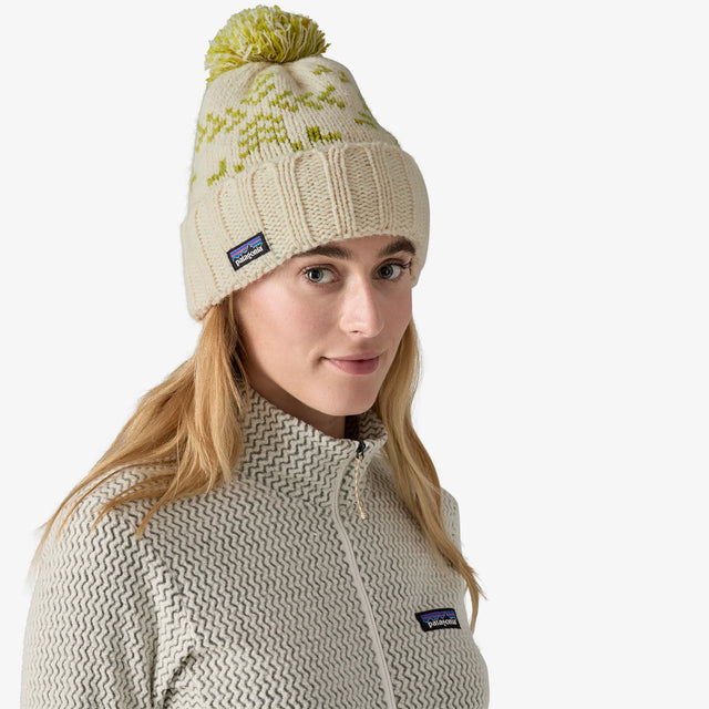 Patagonia Snowbelle Beanie - Evergreen Flakes: Birch White - Find Your Feet Australia Hobart Launceston Tasmania