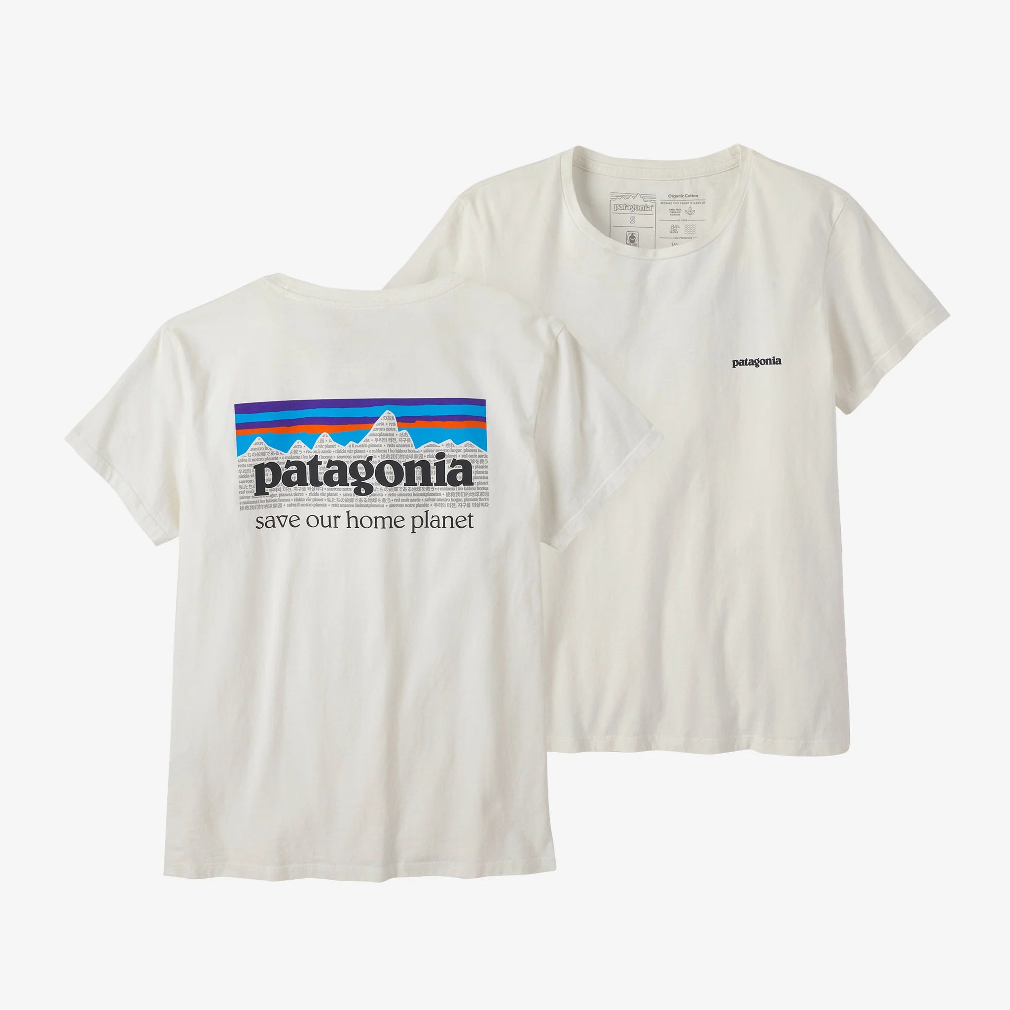 Patagonia P-6 Mission Organic T-Shirt (Women's) Birch White - Find Your Feet Australia Hobart Launceston Tasmania