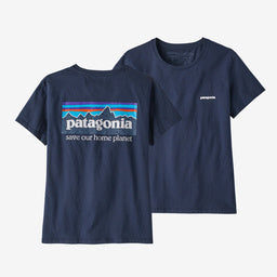 Patagonia P-6 Mission Organic T-Shirt (Women's) - Find Your Feet Australia Hobart Launceston Tasmania - New Navy