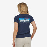 Patagonia P-6 Mission Organic T-Shirt (Women's) - Find Your Feet Australia Hobart Launceston Tasmania - New Navy
