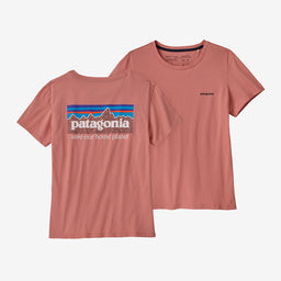 Patagonia P-6 Mission Organic T-Shirt (Women's) - Find Your Feet Australia Hobart Launceston Tasmania - Sunfade Pink