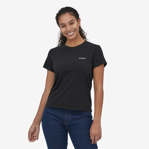 Patagonia P-6 Logo Responsibili-Tee (Women's) - Find Your Feet Australia Hobart Launceston Tasmania - Black