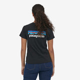 Patagonia P-6 Logo Responsibili-Tee (Women's) - Find Your Feet Australia Hobart Launceston Tasmania - Black