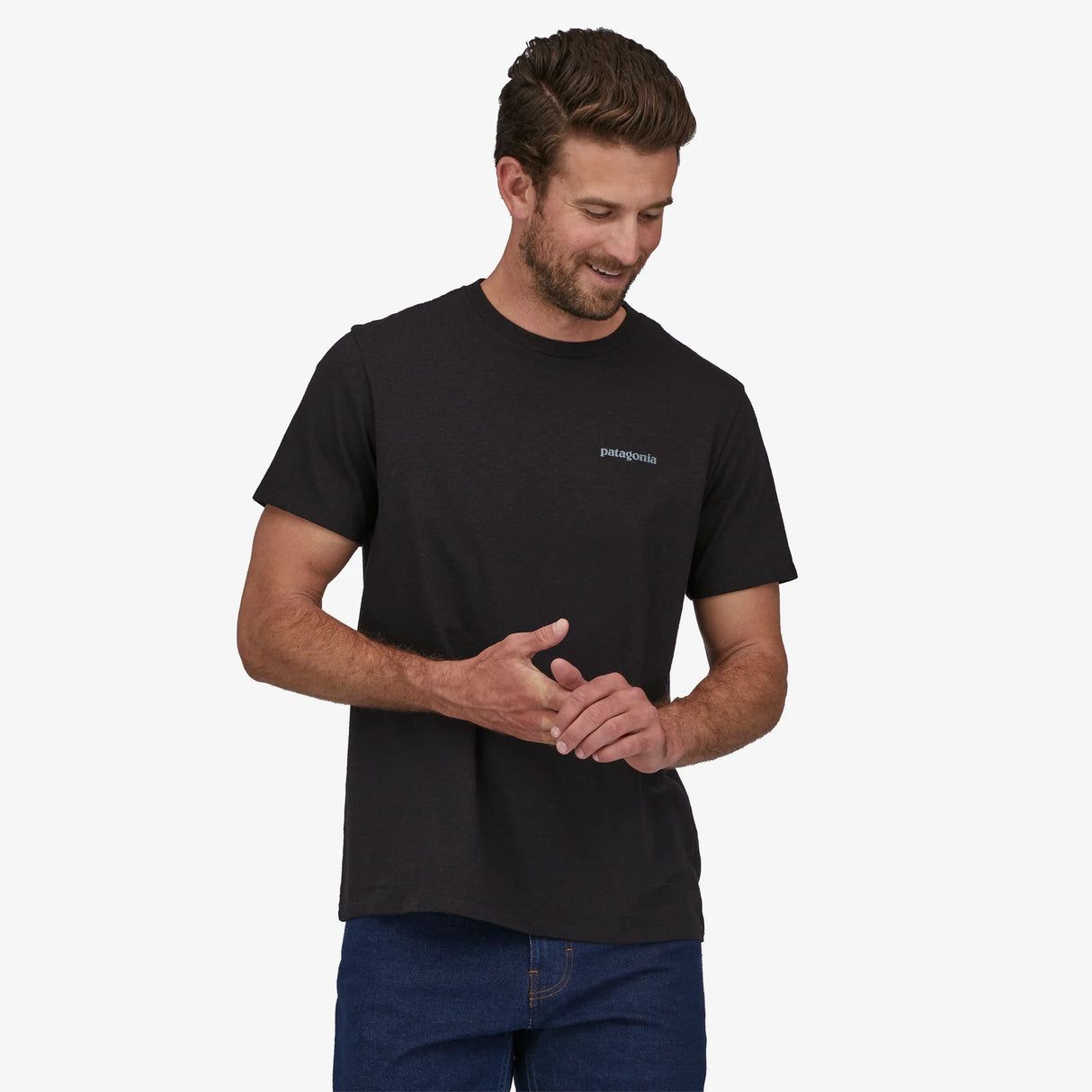 Patagonia Fitz Roy Icon Responsibili-Tee (Unisex) - Ink Black - Find Your Feet Australia Hobart Launceston Tasmania