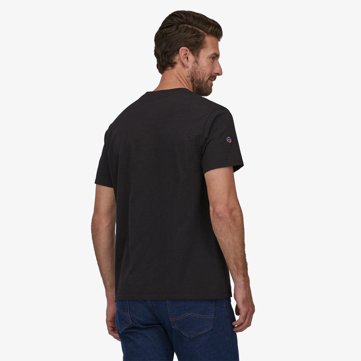 Patagonia Fitz Roy Icon Responsibili-Tee (Unisex) - Ink Black - Find Your Feet Australia Hobart Launceston Tasmania