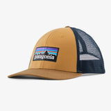 Patagonia P-6 Logo LoPro Trucker Hat - Talon Gold - Navy Blue - Brown